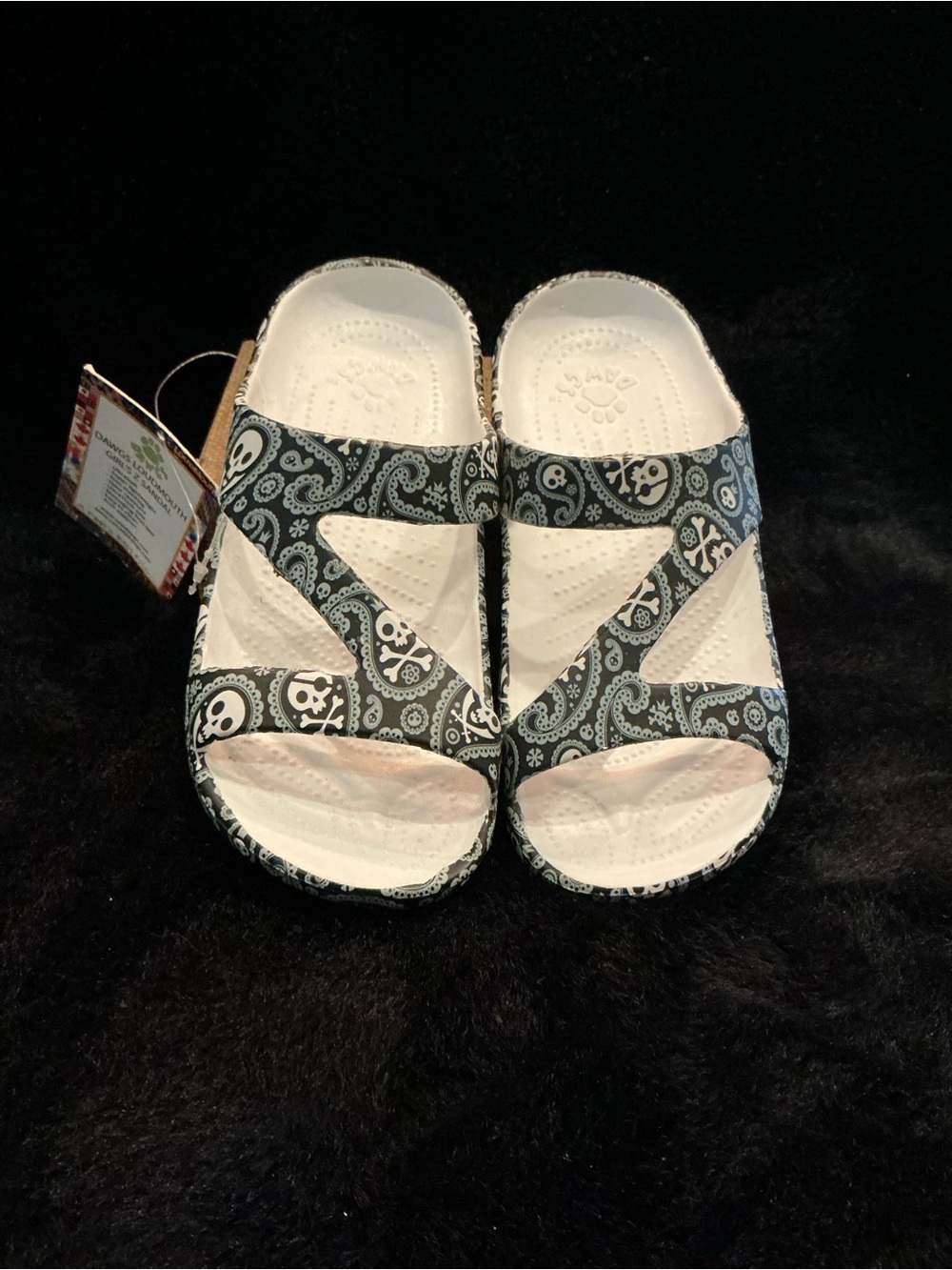 Dawgs Loudmouth Girls Z Scibblz Kids Slide Sandals 13/1